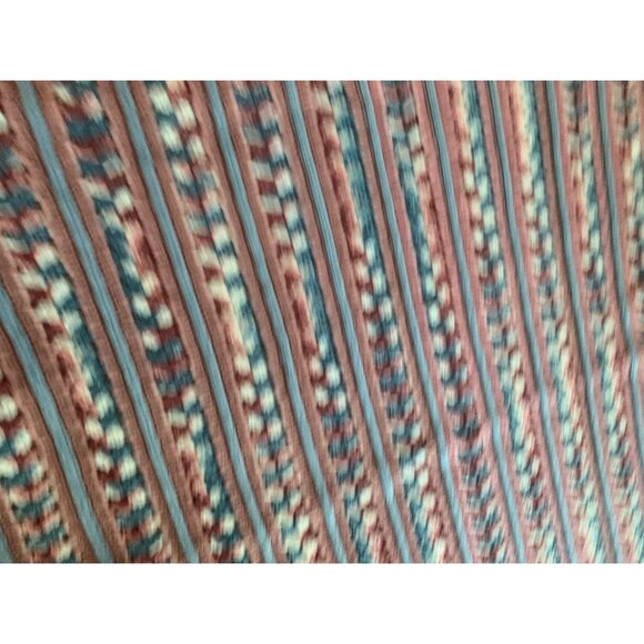 Handmade Mile a Minute Crochet Throw Blanket with Fringe 44"x72" Soft Pastels - Picture 12 of 16